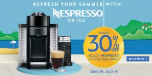 our nespresso promo is on now