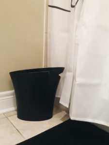 garbage bin for bath essentials