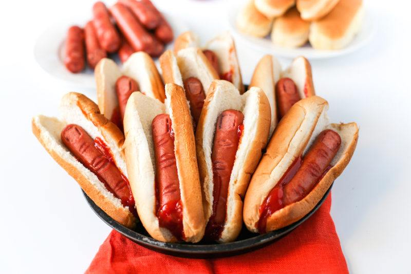 halloween finger hot dogs for kids