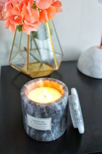 marble candle home decor cozy