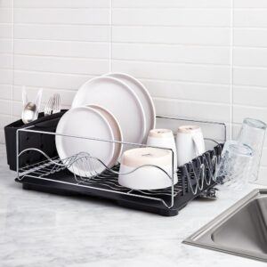 Dropship 2-Tier Drying Dish Rack For Kitchen Counter, Kitchen Dishes  Organizers, Drain Board Set Metal Black to Sell Online at a Lower Price