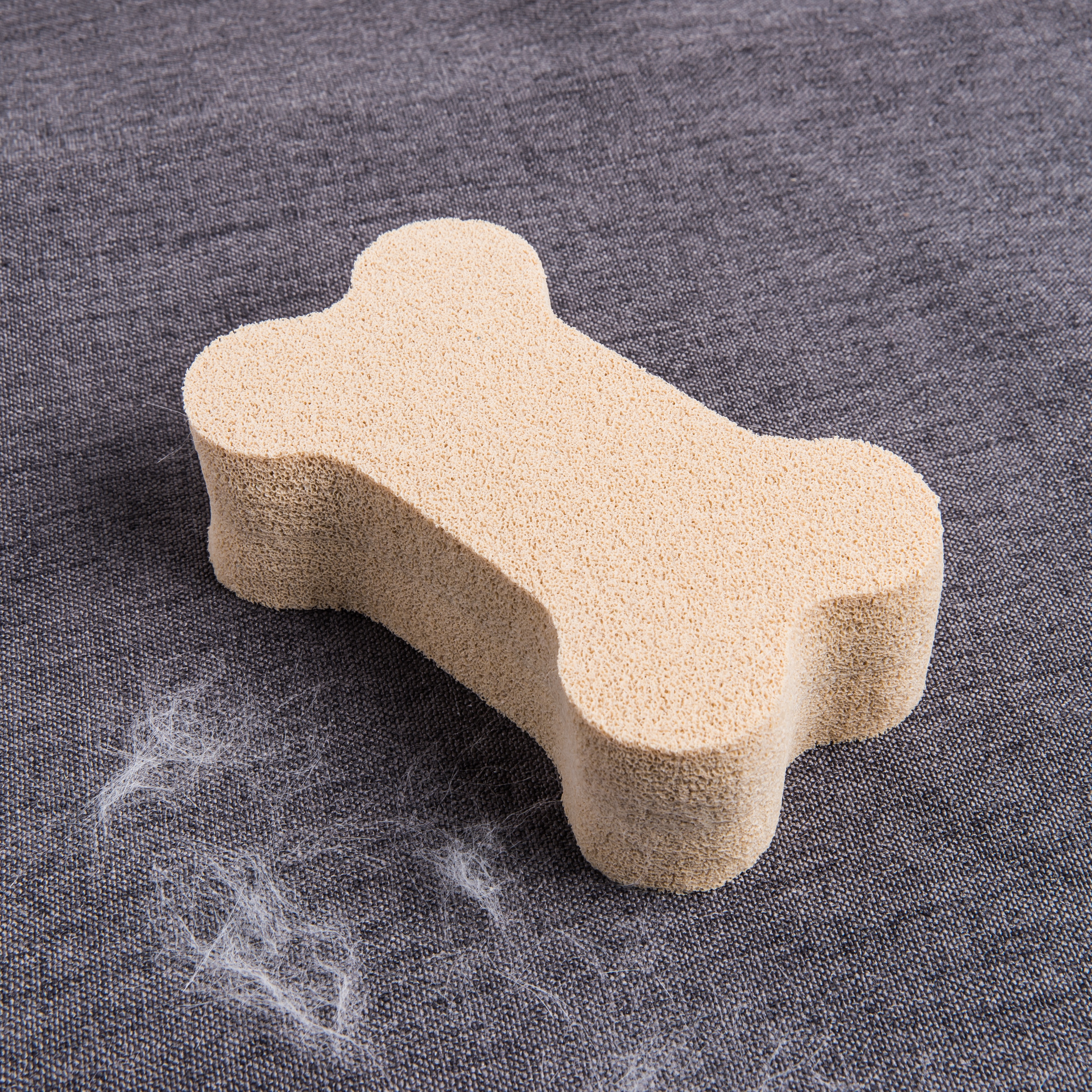 bone shaped pet hair remover sponge