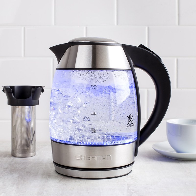 87822_Chefman Glass Kettle with Infuser
